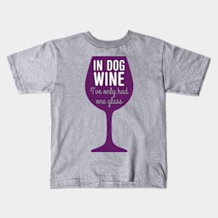 Dog wine - one glass Kids T-Shirt